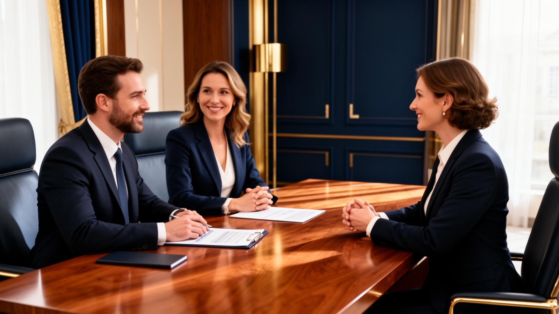 DeepBlue Mortgage advisor meeting with clients